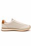 Men's Leather Sneaker Beige Casual Sports Shoes Lightweight Comfortable Casual Walking Shoes - 5