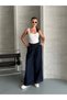Women's Wide Leg High Waist Tencel Summer Jeans with Elastic Waistband