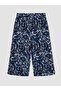 Vizyon New Season Elastic Waist Patterned Women's Capri Pants - 5