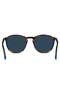 UV Protected Sunglasses Brown Horn Frame Blue Mirror Lens 51mm - HG-1346/S-EX4 - 4
