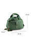 Small Size Crinkle Waterproof Lightweight Fabric Women's Multi-Compartment Crossbody Daily Hand Shoulder Bag Green 146X - 3