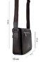 Unisex Genuine Leather Brown Messenger Bag - 2