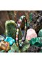 6mm Chakra Agate Stone Leather Cord and Zamak Lock Bracelet 18392B2D6M5 - 3