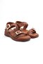 İk 2075 Flat Sole Belt Buckle Sandals