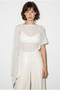 Women's White Openwork Knitwear Asymmetrical Cut Pareo Tp261002 60286366 - 3