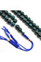 Emerald Musk Rosary 45 Beads 13mm Deep Green Prayer Beads 66g Premium Tasbih with Blue Tassel - 3