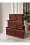 Set of 3 Wooden Look Bamboo Storage Boxes with Lids, Cabinet Organizer, Decorative Organizer - 5