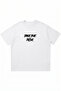 Take the Risk Printed White Oversize Crew Neck T-Shirt