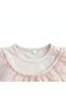 Girls' Blush Pink Tulle Ruffle Top with Floral Detail - 6