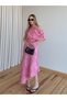 Pink One-Shoulder Asymmetrical Floral Dress - 205385 - 6