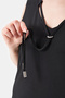 40178 Black Knitted Fabric Relaxed Fit Sleeveless Dress - 4