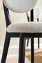 Stone Color Jacquard Lycra Flexible Chair Cover Set - Set of 6 - 3