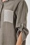 Mink Italian 100% Linen Pocket and Back Sequined Foldable Short Sleeve Linen Shirt Dress Size 38 - 42 - 5