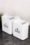 2-Piece 2200 ml Self-Scaled Detergent Set Colored & White Labeled Detergent Dispenser Set Storage Container - 5