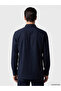 Navy Blue Regular Fit Men's Textured Shirt - 4