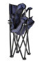 Portable Foldable Camping Chair with Cup Holder and Side Storage Pocket, Heavy Duty Outdoor Chair - 3