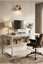 110*50*72cm Study Desk with Stand Writing Desk Table Computer Table with Bookshelf for Home Office Desks & Workstations - 2