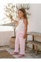 Trendlucky Girls' Striped Pants with Ruffle Detail and Contrast
