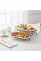 3PCS Porcelain Serving Set – 31cm White New Bone China Large Platters for Elegant Hosting - 2