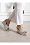 Cozy White Polka Dot Wedge Heeled Women's Slippers - 2