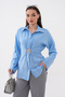 Modal Woven Shirt with Back Belt Fastening and Front Buckle Detail - 4