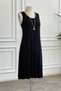 Straight Sleeveless Viscon Dress - 3