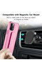 Hand Grip Foldable Magnetic Kickstand Wrist Strap Finger Grip Case for iPhone 15 Pro 2023 - Light Pink - 5