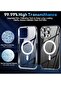 [5 in 1] for iPhone 15 Pro Max Case Magnetic [Compatible with Magsafe] [Tempered Glass Screen+Camera Lens Protector] Shockproof Slim Phone Cover for iphone 15 Pro Max Clear (iphone 15 Pro Max) - 3