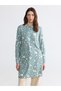 Lcw Grace Green Judge Collar Floral Women's Tunic