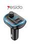 Y44 Bluetooth V5.0 FM Transmitter 3.1A Dual USB Car Charger RGB Backlit Light LED Digital Display Wireless Radio Adapter HiFi Music Play Car Kit with Mic Hands Free Calls