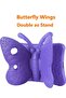 iPad 9th/8th/7th Gen Kids Case - Cute Butterfly Shockproof EVA Foam Stand Cover - Purple - 4