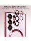 Magnetic Clear Case for Samsung Galaxy S23 Ultra 5G with Camera Lens Protector, MagSafe Compatible (Pink) - 4