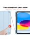 New iPad 10.9 Inch Case 2022 (10th Gen) with Pencil Holder, Trifold Stand Smart Case, Soft TPU Back, Auto Wake/Sleep (Sky Blue) - 3