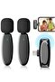 2 Pack Wireless Lavalier Microphone for iPhone Mini Microphone Wireless Mic for iPhone iPad Video