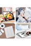 iPad Pro 12.9 Case (2022/2021, 6th/5th Gen) with Pencil Holder – Trifold Stand, Auto Wake/Sleep, Soft TPU Back, Supports 2nd Gen Pencil Charging, Silver Gray - 6