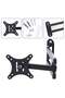 Telescopic TV Bracket, LCD LED TV PC Monitor Wall Mount, Folding Shelf, Heavy Duty Corner Tilt Swivel - 4