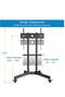 Mobile TV Cart with Wheels for 32-65 Inch LCD LED Plasma Flat Screen TVs - Height Adjustable - 3