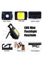 Mini Flashlight, 800Lumens COB Bright Rechargeable Keychain Flashlights, Black, LEDLIG01-B - 2