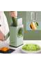Manual Rotary Cheese Grater Shredder with Wider Hopper 3 Interchangeable Blades Round Mandolin Drum Slicer Julienne Grinder for Cheese, Vegetables, Potatoes and Nuts, Cyan - 2
