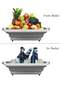 Foldable Multifunction Chopping Board, Collapsible Dish Tub Basin Cutting Board Colander, Vegetable Fruit Wash - 2