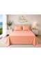 Ranforce Non-Elastic Sheet Set Double Size Raw Cotton Pillowcase Included 4 Corner Apara Stitched 220*240 cm