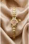 Apolia Women's Gold Steel Band Pink Dial Heart Charm Detailed Luxury Elegant Women's Wristwatch 2026