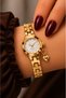 Apolia Women's Gold Steel Band White Dial Heart Charm Detailed Luxury Elegant Women's Wristwatch 2026 - 6