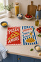 Pizza Amore Spaghetti Regret Italian Cuisine Patterned Modern Mediterranean 2-Piece Kitchen Towel Set 35X55 - 7