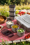 Ac-100 7-Compartment Snack Bowl Multi-Purpose Organizer Storage Container with Lid Breakfast Set with Lid Gray - 3