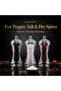 Salt and Pepper Mill Grinder 5 Inch, Acrylic Manual Salt and Pepper Grinder - 8