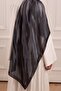 Stripe Patterned Soft Shawl Anthracite