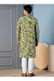 Mens Floral Printed Cotton Kurta Set - 4