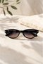 Vela Black Two Colors Cat Eye Cat Eye Unisex Women Men Retro Uv400 Stylish Classic Bone Sunglasses - 3