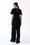 MAMA Short-sleeved tie-belt jumpsuit - 4